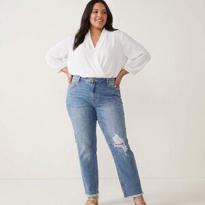 NWT Celebrity Pink "The Retro" Relaxed Straight Jeans Sz 18 High Rise Capsule